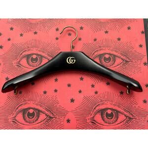 Gucci GG satin Wooden Hanger With Brass GG Symbol